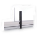 Office Jansan | MasterVision GL34019101 Protector Series 40.9 in. x 0.16 in. x 27.6 in. Glass Aluminum Desktop Divider - Clear (1/Carton) image number 5