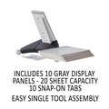Office Jansan | Durable 554210 10 in. x 5.88 in. x 13.5 in. 10 Panels SHERPA Desk Reference System - Gray Borders image number 5