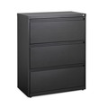 Office Filing Cabinets & Shelves | Alera 26140 30 in. x 18.62 in. x 40.25 in. Three Legal/Letter/A4-Size File Drawers Lateral File Cabinet - Black image number 1