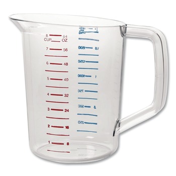 Rubbermaid Commercial 2 qt. Bouncer Measuring Cup - Clear