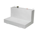 Liquid Transfer Tanks | JOBOX 487000 86 Gallon Low-Profile L-Shaped Steel Liquid Transfer Tank - White image number 1