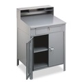  | Tennsco SR-58 Steel 34.5 in. x 29 in. x 53 in. Cabinet Shop Desk - Medium Gray image number 0