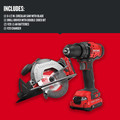 Combo Kits | Craftsman CMCK202C2 20V MAX Brushless Lithium-Ion 6-1/2 in. Cordless Circular Saw and 1/2 in. Drill Driver Combo Kit with 2 Batteries (1.5 Ah) image number 1