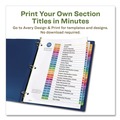 Office Jansan | Avery 11085 Ready Index 11 in. x 8.5 in. 26-Tab A to Z Customizable Table of Contents Dividers with Multicolor Tabs - White (1-Set) image number 5