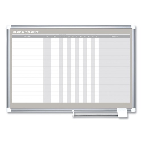  | MasterVision GA01110830 36 in. x 24 in. In-Out Magnetic Dry Erase Board - Silver Frame image number 0