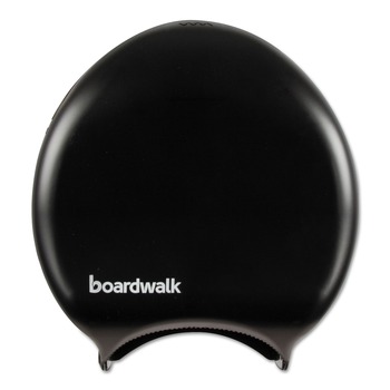 PAPER AND DISPENSERS | Boardwalk R2000BKBW 11 in. x 6.25 in. x 12.25 in. Single Jumbo Toilet Tissue Dispenser - Black