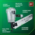  | Metabo HPT NR90AES1M 21-Degree 3-1/2 in. Plastic Collated Framing Nailer image number 4