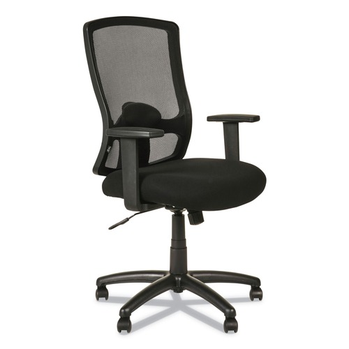  | Alera ALEET4117B Etros Series 18.11 in. to 22.04 in. Seat Height High-Back Swivel/Tilt Chair - Black image number 0
