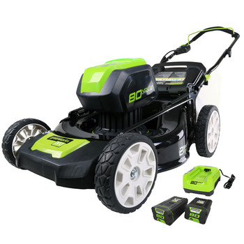 Greenworks GLM801601 80V Lithium Ion 21 in. 3 in 1 Lawn Mower Kit