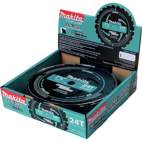 Circular Saw Accessories | Makita A-94530-10 7-1/4 in. 24T Carbide-Tipped Ultra-Coated Framing Saw Blades (10-Pack) image number 0