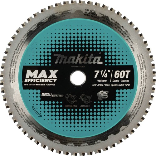 Circular Saw Blades | Makita E-12821 7-1/4 in. 60T Carbide-Tipped Max Efficiency Saw Blade image number 0