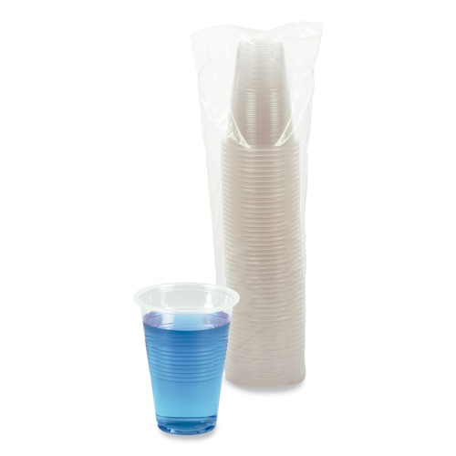 Customer Appreciation Sale - Save up to $60 off | Boardwalk BWKTRANSCUP16PK 16 oz. Polypropylene Plastic Cold Cups - Translucent (50-Piece/Pack) image number 0