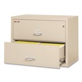Office & Office Supplies | FireKing 2-3822-CPA 2 Legal/Letter-Size File Drawers 37.5 in. x 22.13 in. x 27.75 in. Insulated Lateral File - Parchment image number 3