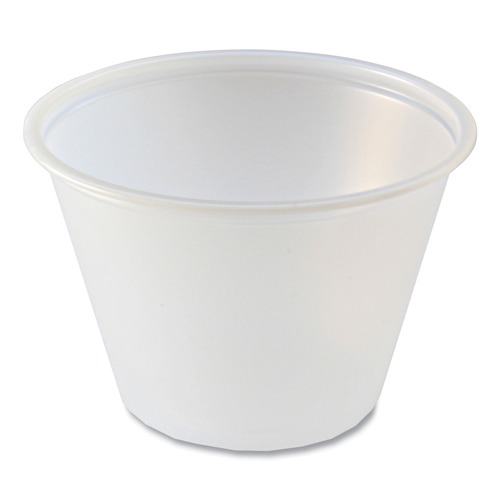 Food Trays, Containers, and Lids | Fabri-Kal 000000000009505196 2.5 oz. Plastic Portion Cups - Translucent (10/Carton) image number 0