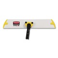 Mops | Rubbermaid Commercial HYGEN FGQ56000YL00 HYGEN 17 in. Quick Connect Single-Sided Aluminum Wet/Dry Mop Frame - Yellow image number 0