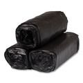 Trash Bags | Inteplast Group S243308K 16 Gallon 8 mic 24 in. x 33 in. High-Density Commercial Can Liners - Black (50 Bags/Roll, 20 Interleaved Rolls/Carton) image number 1