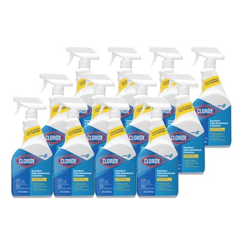 Clorox 01698 32 oz. Spray Bottle Anywhere Daily Disinfectant and Sanitizer (12/Carton)