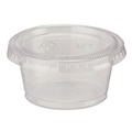 Cups and Lids | Dixie PL20CLEAR Plastic Portion Cup Lid Fits 1.5 oz to 2 oz Cups - Clear (2400/Carton) image number 3