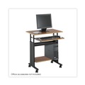 Office Desks & Workstations | Safco 1925CY 29.5 in. x 22 in. x 29 in. to 34 in. Muv 28 in. Adjustable-Height Desk - Cherry/Black image number 1