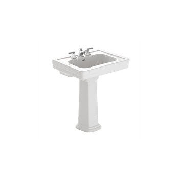 BATHROOM SINK FAUCETS | TOTO LPT530.8N#01 Promenade Pedestal Vitreous China 27.5 in. x 22.25 in. Rectangular Bathroom Sink (Cotton White)