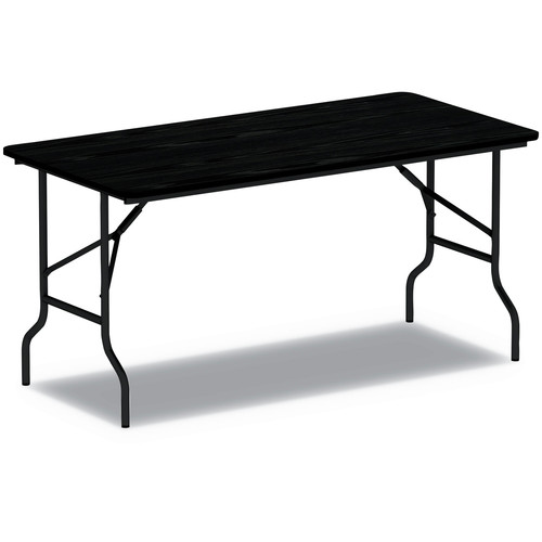  | Alera ALEFT727230BK 71.88 in. W x 29.88 in. D x 29.13 in. H Rectangular Wood Folding Table - Black image number 0