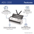 Office Electronics & Batteries | Brother ADS1300 600 dpi x 600 dpi Optical Resolution 20-Sheet Duplex Auto Document Feeder ADS-1300 Compact Desktop Scanner image number 3