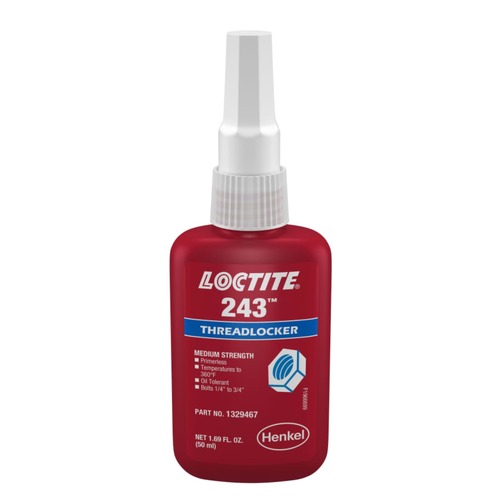 Adhesives and Sealers | Loctite 1329505 243 250 mL Medium Strength Threadlocker - Blue image number 0