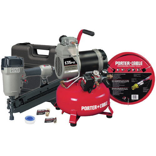 Air Framing Nailers | Factory Reconditioned Porter-Cable CFFR350CR Round-Head Framing Nailer and Compressor Combo Kit image number 0