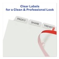 Office Jansan | Avery 11437 Index Maker 11 in. x 8.5 in. 8-Tab Print and Apply Clear Label Dividers - White (5/Pack) image number 2