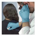 Disposable Gloves | Ammex APFN44100 9.5 in. Long 3 mil Thick Powder-Free Nitrile Exam Gloves - Medium/Light Blue (100/Box) image number 4