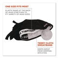 Cooling Gear | Ergodyne 12487 Chill-Its 6615 One Size Fits Most High-Performance Bandana Doo Rag with Terry Cloth Sweatband - Black image number 2