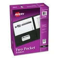 Office Jansan | Avery 47988 40 Sheet Capacity 11 in. x 8.5 in. Two-Pocket Folder - Black (25/Box) image number 0