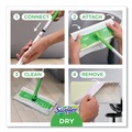Cleaning Cloths | Swiffer 80374499 10 in. x 4.8 in. Sweeper Mop - White Cloth Head/Green/Silver Handle (6/Carton) image number 5