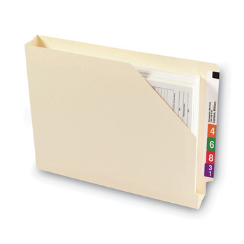 Smead Straight Tab Letter Size 14-pt End Tab Jackets with Reinforced Tabs - Manila (50/Box)