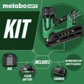 Framing Nailers | Metabo HPT NR1890DRSTM 18V MultiVolt Brushless 21 Degrees Plastic Strip Lithium-Ion 3-1/2 in. Cordless Framing Nailer Kit (4 Ah) image number 1