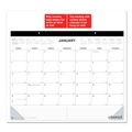 Calendars & Planners | Universal 71002 22 in. x 17 in. 12-Month (Jan-Dec 2026) Desk Pad Calendar - White Sheets/Black Binding/Clear Corners image number 3