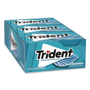 Trident Sugar-Free Gum - Wintergreen (12/Carton)