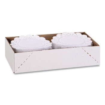 Hoffmaster 10 in. Cambridge Round Lace Doilies - White (1000/Carton)