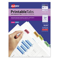 Office Jansan | Avery 16281 1.25 in. Wide 1/5-Cut Printable Plastic Tabs with Repositionable Adhesive - Assorted Colors (96/Pack) image number 0