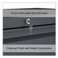  | Alera 25495 36 in. x 18.63 in. x 52.5 in. 4-Drawer Lateral File - Charcoal image number 4
