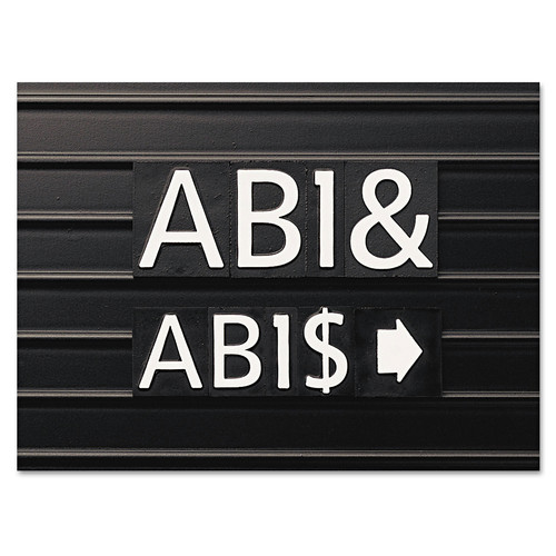 Office Presentation Supplies | Quartet M1 1 in. Character Sets Magnetic - White (128/Set) image number 0