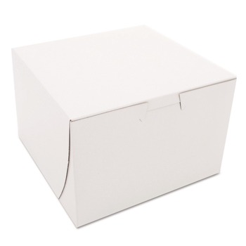 SCT SCH 0909 6 in. x 6 in. x 4 in. Non-Window Paper Bakery Boxes - White (250/Bundle)