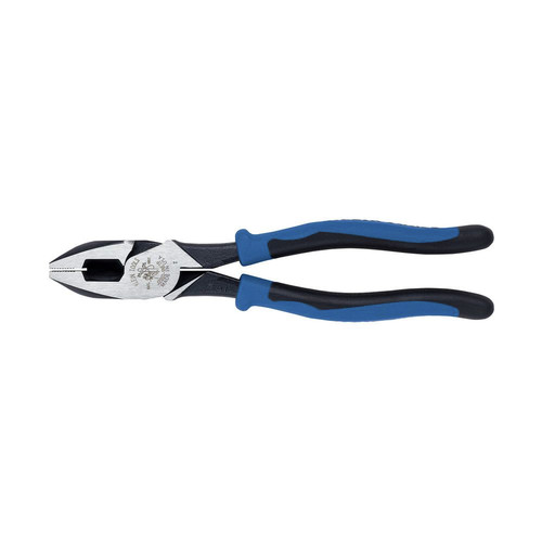 Pliers | Klein Tools J2000-9NETP 9 in. Fish Tape Pulling, Lineman's Pliers - Light Blue/Black image number 0