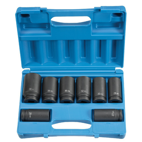 Sockets | Grey Pneumatic 8134MD 8-Piece 3/4 in. Drive 6-Point Metric Deep Impact Socket Set image number 0