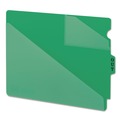 Office Jansan | Smead 61962 8.5 in. x 11 in. 1/3-Cut End Tab Two-Pocket Poly "Out" Guides - Green (50/Box) image number 0