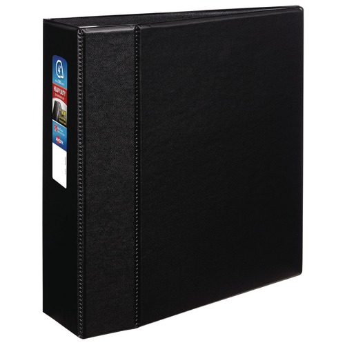 Office Jansan | Avery 79984 3 Locking One Touch EZD Rings 4 in. Capacity 11 in. x 8.5 in. Heavy-Duty Non-View Binder with DuraHinge - Black image number 0