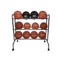 Utility Carts | Champion Sports BRC3 17 in. x 41 in. x 41 in. 132 lb Capacity Powder-Coated Ball Cart - Silver image number 1