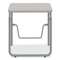 Office Furniture & Lighting | Safco 1223GR 27.75 in. x 19.75 in. x 29 in. to 43 in. AlphaBetter 2.0 Height-Adjustable Student Desk with Pendulum Bar and Book Box - Pebble Gray image number 5