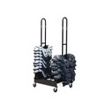 Office Filing Cabinets & Shelves | Champion Sports FBSPR2 24 in. x 30 in. x 69 in. 176 lb Capacity Mobile Two-Stack Shoulder Pad Rack - Black image number 0