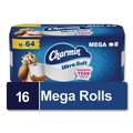 Toilet Paper | Charmin 80835941 2-Ply Septic Safe Ultra Soft Bathroom Tissue Mega Roll - White (208 Sheets/Roll, 16 Rolls/Carton) image number 1
